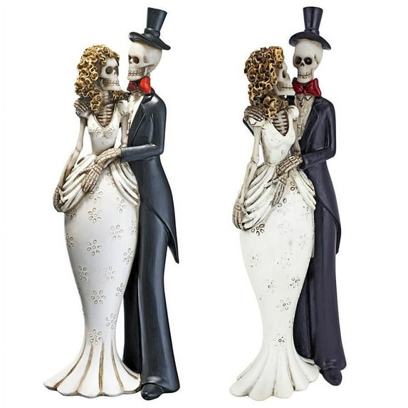Design Toscano Skeleton Bride & Groom Statues: Set of Two