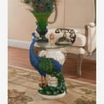 thumbnail image 1 of Design Toscano Staverden Castle Peacock Sculptural Glass-Topped Table, 1 of 5