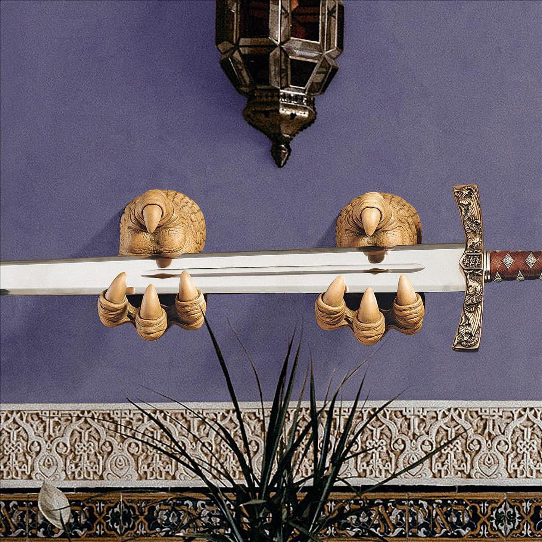 Design Toscano Drachen-Tatzen Wandskulptur – 2er Set Aus Polyresin, Gotischer Look