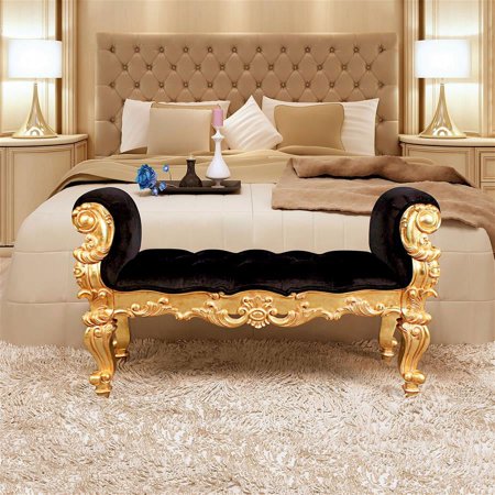Design Toscano The Arrondissement Tufted Double Rolled Arm Bench