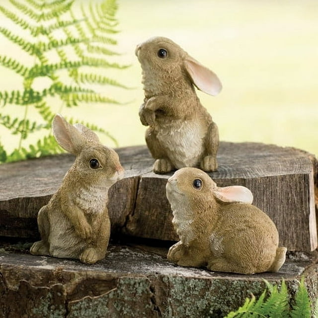 Design Toscano The Bunny Den, Garden Rabbit Statue: Set of Three