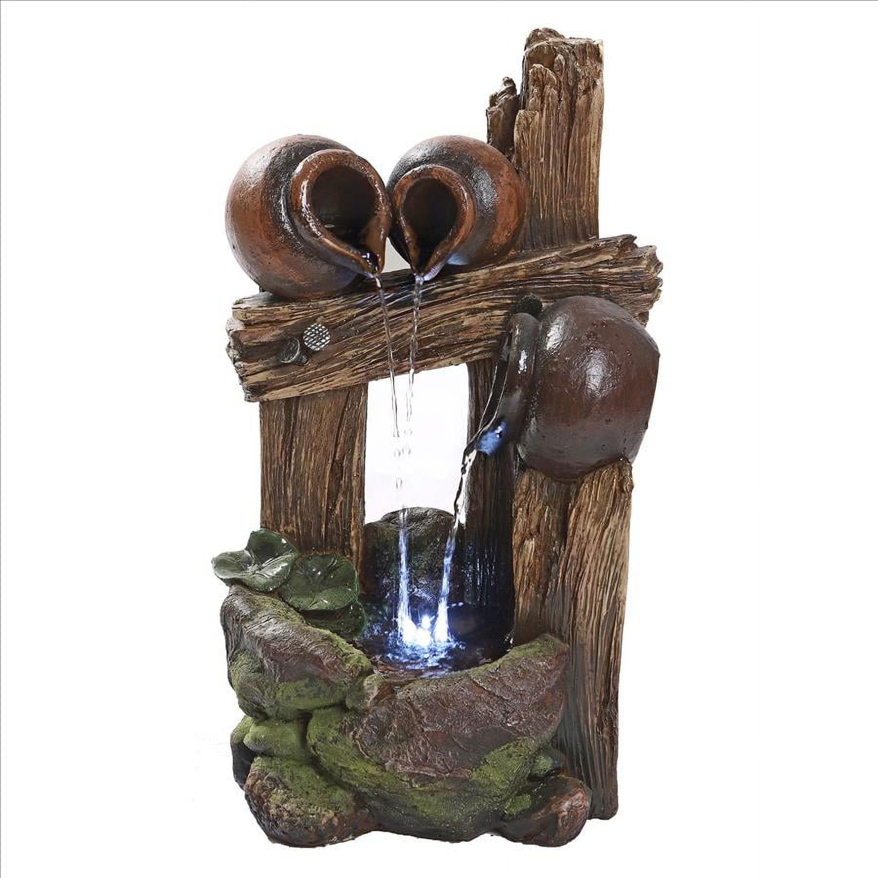 Ravello Cascading Urns LED Illuminated Resin Fountain