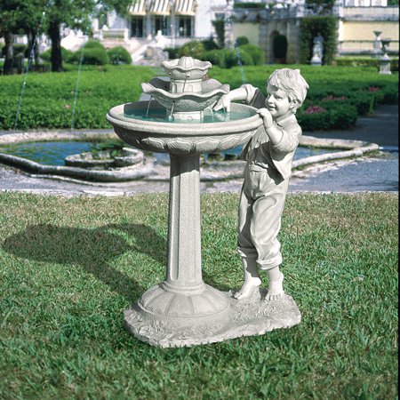 Design Toscano The Child's Mischievous Splash Sculptural Fountain