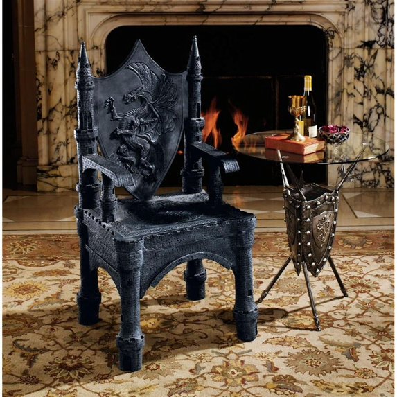 Design Toscano The Dragon of Upminster Castle Throne Chair