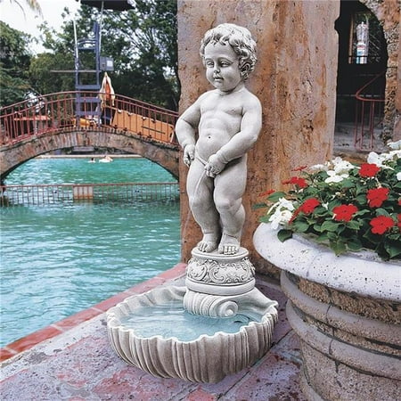 Design Toscano The Peeing Boy of Brussels Sculptural Fountain
