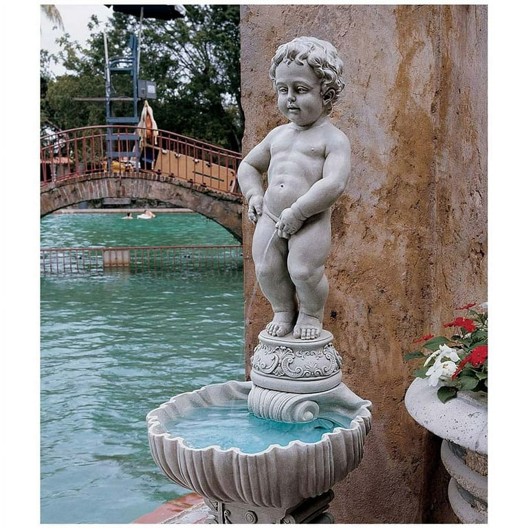 Design Toscano The Peeing Boy of Brussels Sculptural Fountain 
