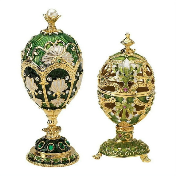 Design Toscano The Petroika Collection Enameled Eggs: Set of Elena & Larissa