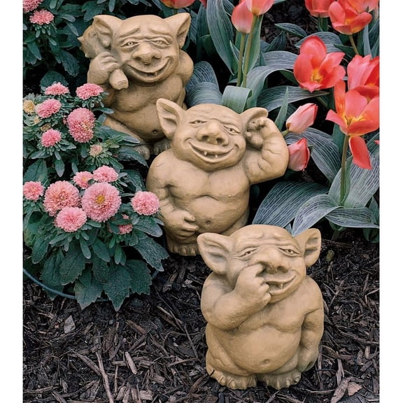 Design Toscano The Picc-a-Dilly Gargoyle Sculptures - Medium (Set Includes: Medium Bum, Ear & Nose)