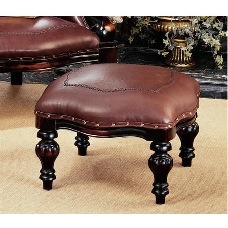Design Toscano Victorian Rococo Faux Leather Ottoman