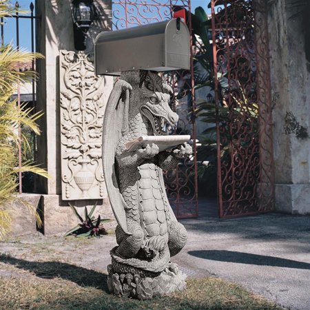 Design Toscano Zippy The Dragon Sculptural Mail Post