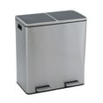 thumbnail image 1 of Design Trend Dual Compartments Stainless Steel Kitchen Step On Garbage Can and Recycle, 8 gal, 1 of 4