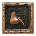 thumbnail image 1 of Design Tuscany DT-17-312C Mediterranean Pear & Grapes Tile, Copper - Pack of 12, 1 of 1
