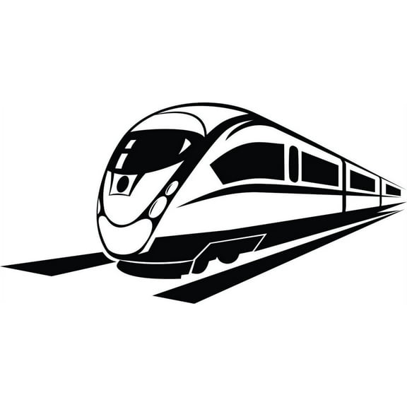 Design With Vinyl Artwork Living Room Bullet Train Japan Shinkansen Wall Decal for Family - High-Speed Passenger Trains Themed Décor - Size: 11 In x 20 In