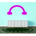 thumbnail image 1 of Design With Vinyl Artwork Pink Silhouette Rainbow Clouds Wall Decal for Children - Rain Sun Sunshine Cloud Rainbows Themed Decal - Size: 15 In x 20 In, 1 of 3