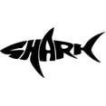 thumbnail image 1 of Design With Vinyl Artwork Shark Spelled Out In Letter Fin Scary Spooky Wall Decal for Boys - Water Danger Bit Teeth Themed Décor - Size: 11 In x 32 In, 1 of 3