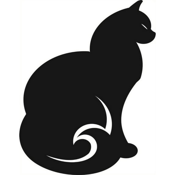 Design With Vinyl Artwork Sitting Cat Art Polydactyl · Snowshoe · Calico Wall Decal for Boys - · British Shorthair · Siamese · Norwegian Forest Themed Decal - Size: 6 In x 12 In