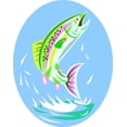 thumbnail image 1 of Design With Vinyl Artwork fishing Beautiful Trout Fishing Art Work Wall Decal for Family - Fly Fisherman Hunting Sportfishing Themed Decal - Size: 6 In x 12 In, 1 of 3