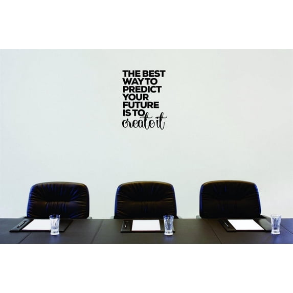 Design With Vinyl Home Wall Decals The Way To Predict Your Future Is To Create It Motivational Wall Decal for Boys Girls Bedroom - DIY and Removable - Size: 19 In x 36 In