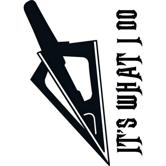 Design With Vinyl Its What I Do Artwork hunting Shaft Bow Arrow Hitman Wall Decal for Family - Buck Mens Hunter Hunting Sports Hobby Themed Décor - Size: 12 In x 18 In