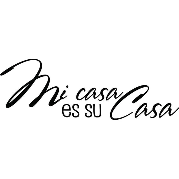 Design With Vinyl Mi Casa Es Su Casa Artwork family Make Yourself at Home Wall Decal for Family - Foreign Saying Spanish Themed Décor - Size: 12 In x 14 In