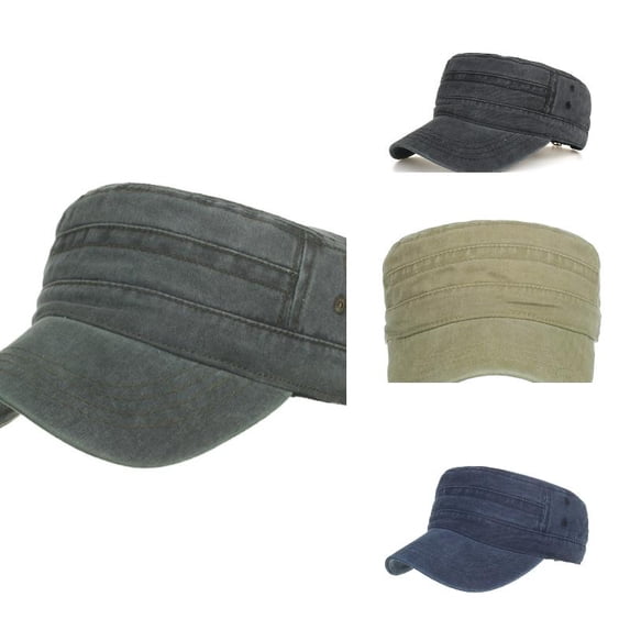 Design Washed Flat Top Baseball Caps Structured Casual Hat Hats for Women Men Washed Baseball Hat Adjustable Cotton Sports Caps for Adults Outdoor Activities