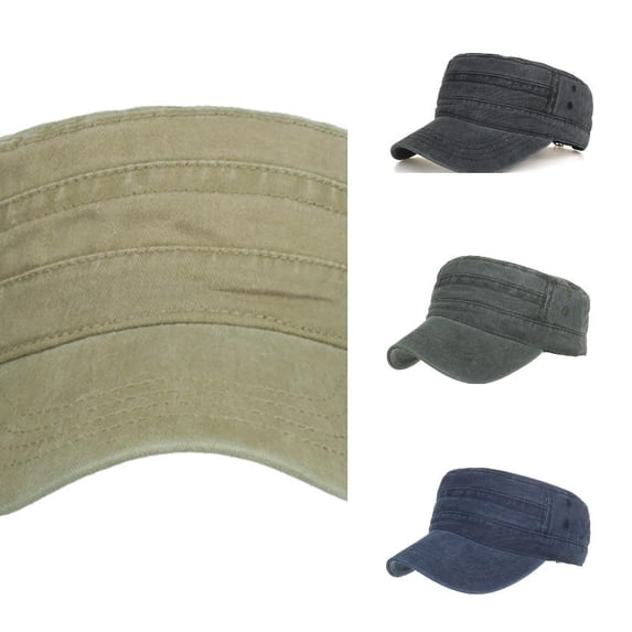Design Washed Flat Top Baseball Caps Structured Casual Hat Hats for Women Men Washed Baseball Hat Adjustable Cotton Sports Caps for Adults Outdoor Activities