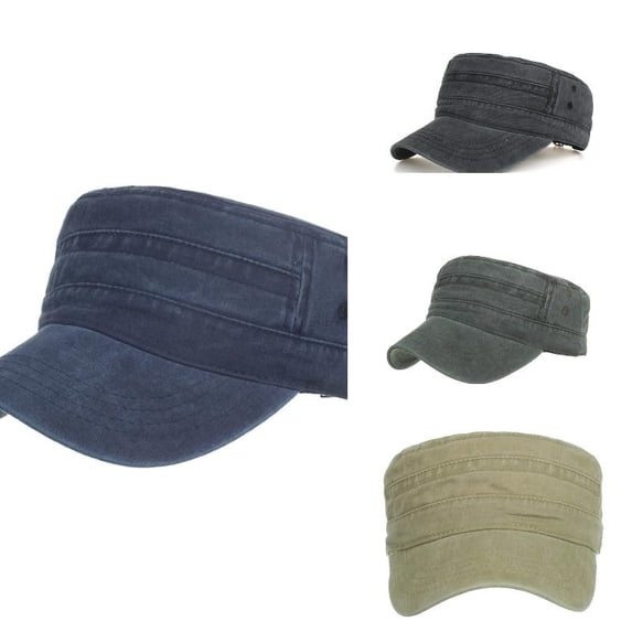 Design Washed Flat Top Baseball Caps Structured Casual Hat Hats for Women Men Washed Baseball Hat Adjustable Cotton Sports Caps for Adults Outdoor Activities