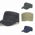 thumbnail image 1 of Design Washed Flat Top Baseball Caps Structured Casual Hat Hats for Women Men Washed Baseball Hat Adjustable Cotton Sports Caps for Adults Outdoor Activities, 1 of 9