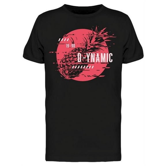 Design With Distorted Pineapple T-Shirt Men -Image by Shutterstock, Male XX-Large