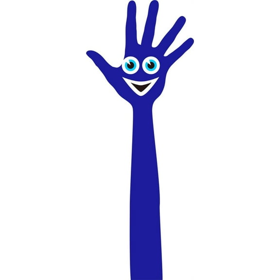 Design With Vinyl Artwork Funny Long Arm With A Smily Face In The Hand Wall Decal for Children - Joy Happiness Fun Themed Décor - Size: 6 In x 16 In