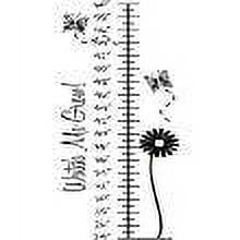 Design With Vinyl Artwork Growth Chart Measuring Wall Marker Wall Decal for Children - Butterfly Design Growing-Up Themed Décor - Size: 29 In x 16 In