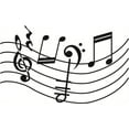 thumbnail image 1 of Design With Vinyl Artwork Music Notes Musicical Musician Singing Songs Wall Decal for Children - Themed - Size: 14 In x 36 In, 1 of 3