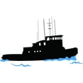 thumbnail image 1 of Design With Vinyl Artwork boat Fishing Trawler Commercial Vessel Wall Decal for Family - Dragnet Fisherman Themed Décor - Size: 5 In x 9 In, 1 of 3