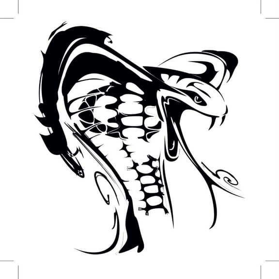 Design With Vinyl Artwork snake Crazy Mean Snake Out Of Control Wall Decal for Boys - Venom Latin Serpens Snakes Themed Decal - Size: 20 In x 20 In