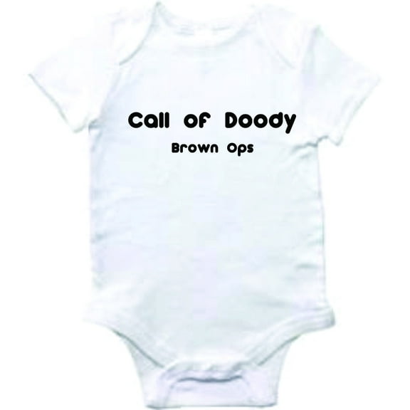 Design With Vinyl Call Of Doody Brown Ops Funny Baby Clothes - Personalized Baby Shower Gift