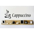 thumbnail image 1 of Design With Vinyl Cappuccino Java Artwork Coffee Black Wall Decal for Family - Espresso · Doppio · Cortado Themed Décor - Size: 10 In x 20 In, 1 of 3