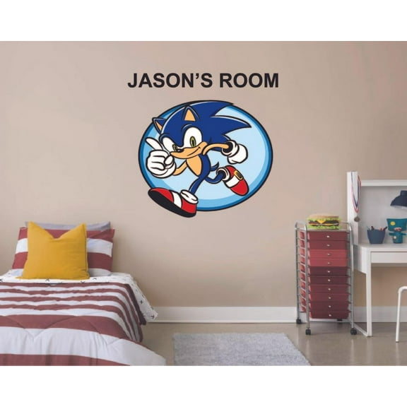 Design With Vinyl Custom Name Japan Animation Wall Decal, 20 x 18 in, for Baby and Kid Bedroom Decor