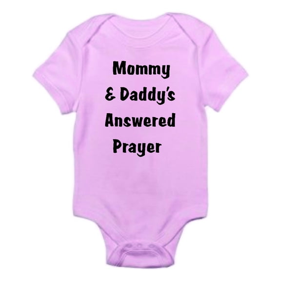 Design With Vinyl Cute Baby Clothes Mommy & Daddy'S Answered Novelty Baby Shower Gift