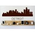 thumbnail image 1 of Design With Vinyl Detroit Michigan MI Skyline City View Vinyl Wall Decal Sticker, 1 of 1