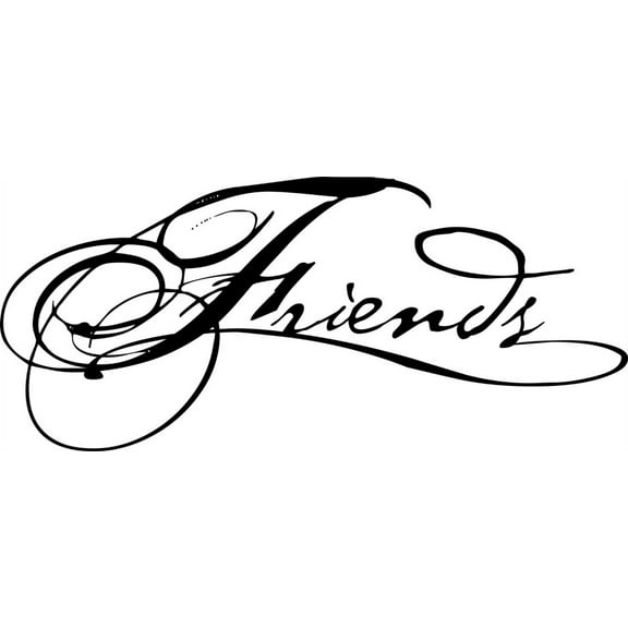 Design With Vinyl Friends Oldest Closest Dear Trust Artwork family Friendship Roommate Wall Decal for Family - Themed Décor - Size: 10 In x 20 In