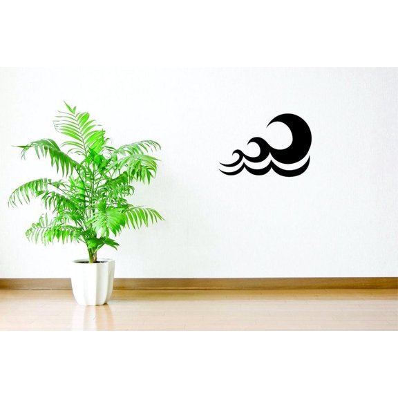 Design With Vinyl Home Wall Decals Waves Motivational Wall Decal for Boys Girls Bedroom - DIY and Removable - Size: 19 In x 36 In