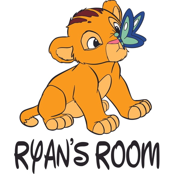Design With Vinyl Simba Lion King Cute Lions Cartoon Customized Wall Decal