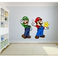 thumbnail image 1 of Design With Vinyl Super Mario and Luigi With Star Cartoon Character Wall Art Sticker, 1 of 3