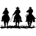 thumbnail image 1 of Design With Vinyl Three Cowboy Horse Riders Wall Stickers, 1 of 2