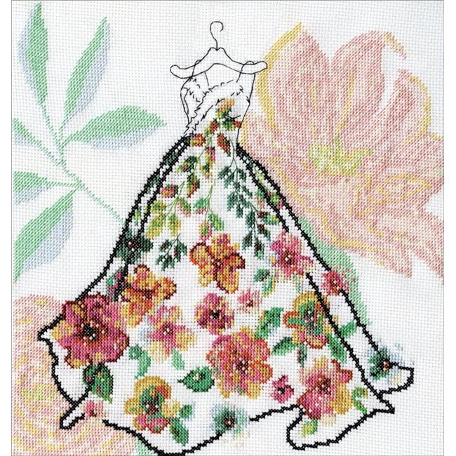 Design Works Kreuzstich-Set 'Sonnenblume' – 4 Runde Motive, 14 Count Aida-Stoff, 100 % Baumwolle, Fertig 10,2 Cm