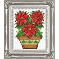thumbnail image 1 of Design Works Counted Cross Stitch Kit 2"X3"-Poinsettias (18 Count), 1 of 2