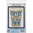 thumbnail image 1 of Design Works Counted Cross Stitch Kit 5"X7"-Coffee (14 Count), 1 of 1
