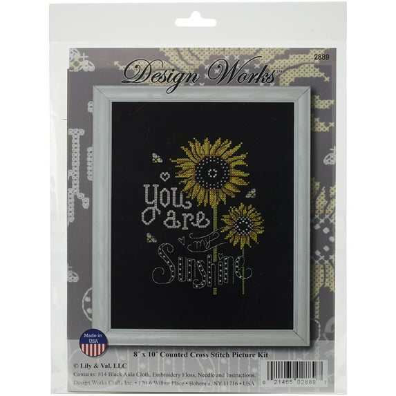Design Works Counted Cross Stitch Kit 8"X10"-You Are My Sunshine (14 Count)