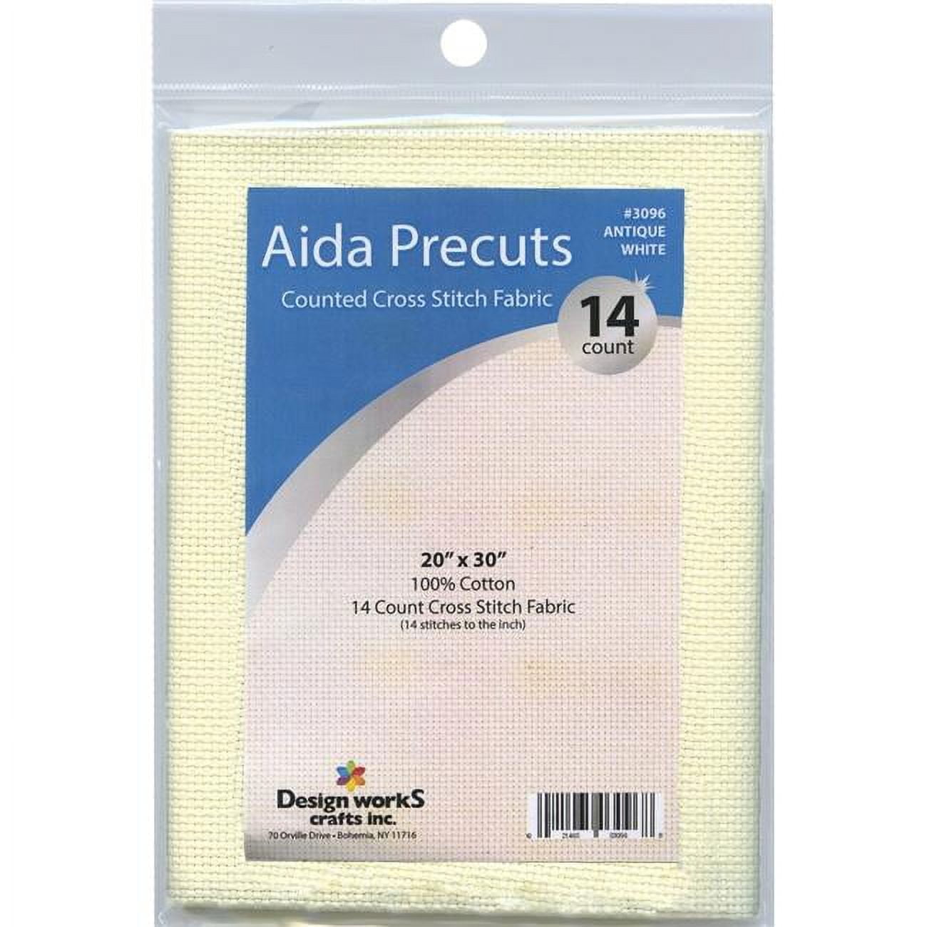 Design Works Crafts 14 Count Aida Fabric PreCut, Antique White