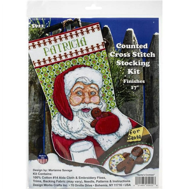 Design Works Counted Cross Stitch Kit 17 Long - Santa Stocking (14